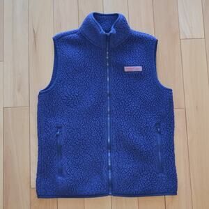 Vineyard Vines Sherpa Fleece Vest Blue Size XS